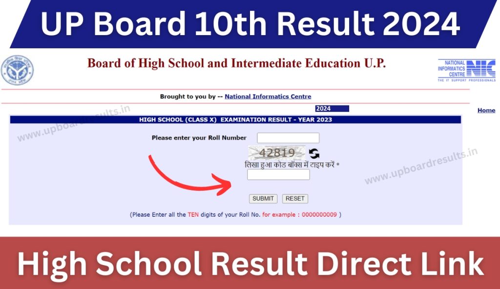 UP Board 10th Result 2024 Download  High School Result Direct Link  Date