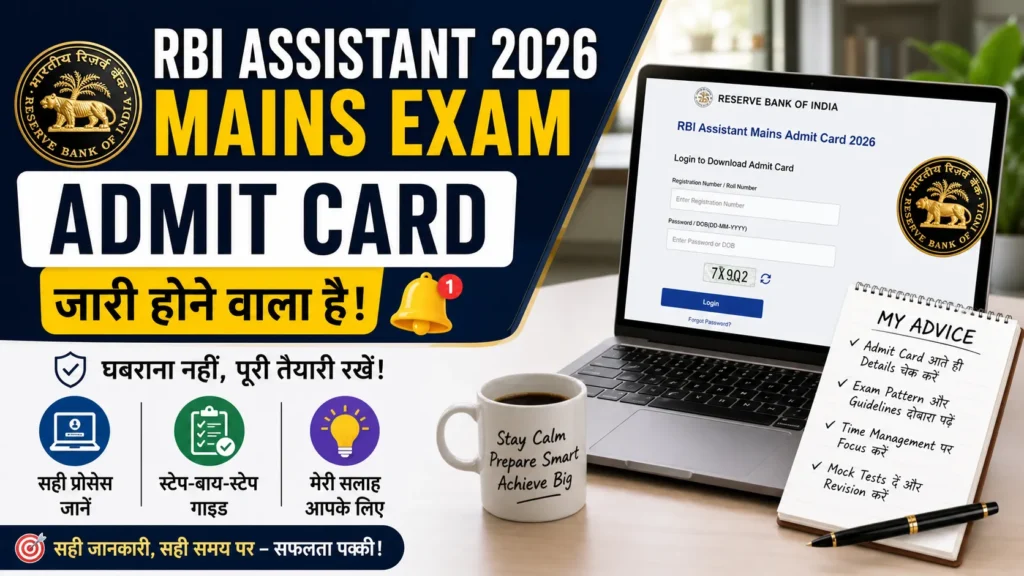 RBI Assistant 2026 Mains Exam Admit Card
